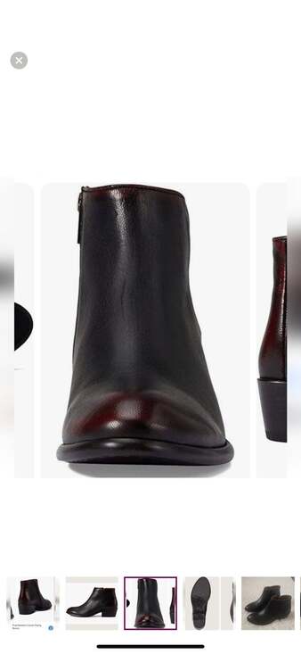 Frye Women's Carson Piping Bootie Black/ Scarlet/ SIZE: 6.5 - Picture 4 of 11